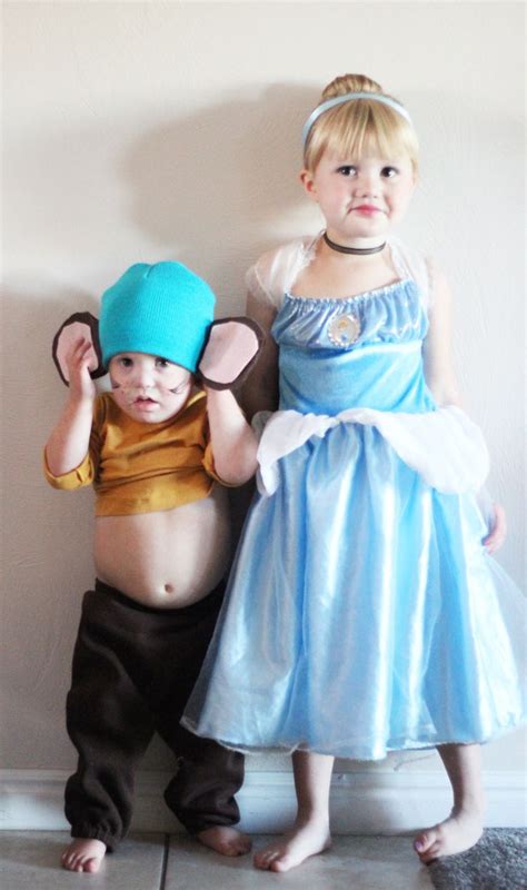 Cinderella and her mice. What a cute brother sister Halloween costume ...