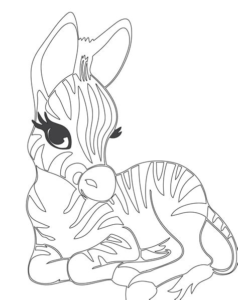 Cute Baby Zebra Coloring Pages at GetColorings.com | Free printable ...