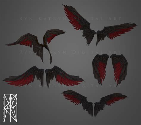 PNG Fallen Angel Wings Set - Etsy