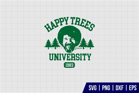 Bob Ross Happy Trees University 1893 SVG - Gravectory