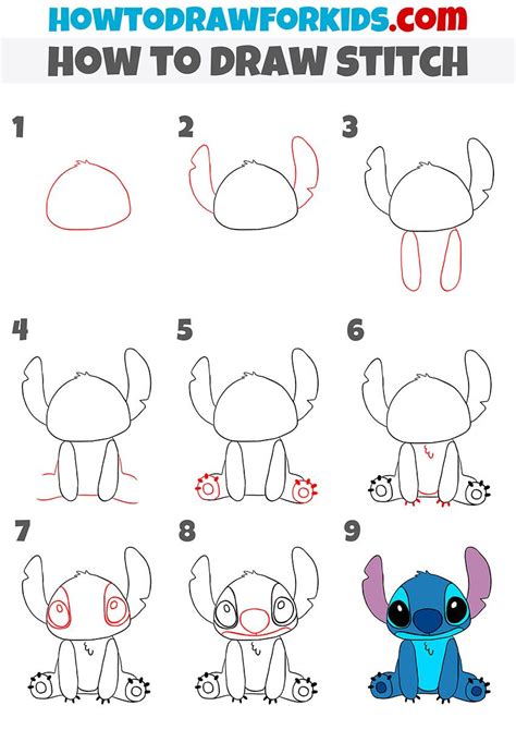 How to draw stitch step by step – Artofit