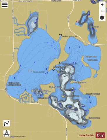 Gun Lake Fishing Map | Nautical Charts App