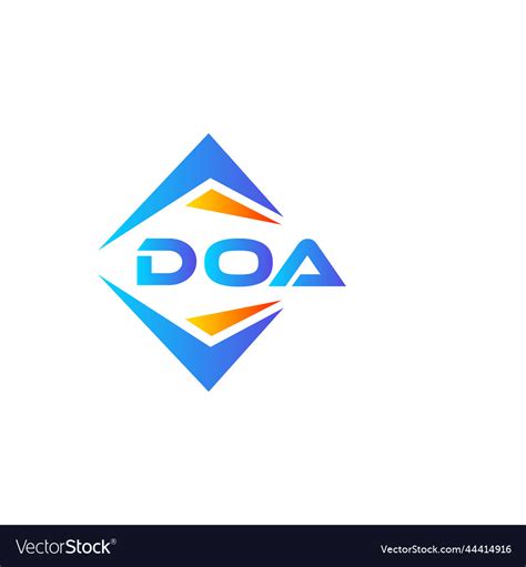 Doa abstract technology logo design on white Vector Image