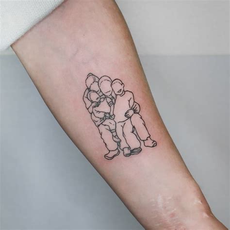 Share 72+ minimalist family outline tattoo super hot - in.cdgdbentre