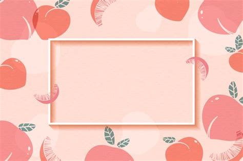 Peach Patterned Frame | Free Vector Download