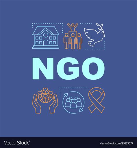 Ngo word concepts banner Royalty Free Vector Image