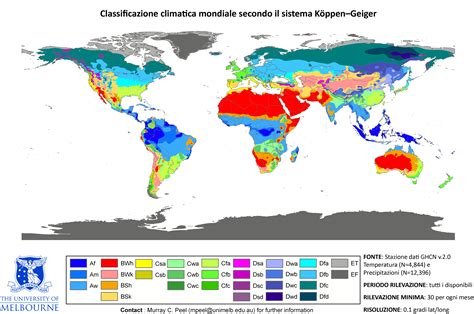 I sistemi di classificazione del clima