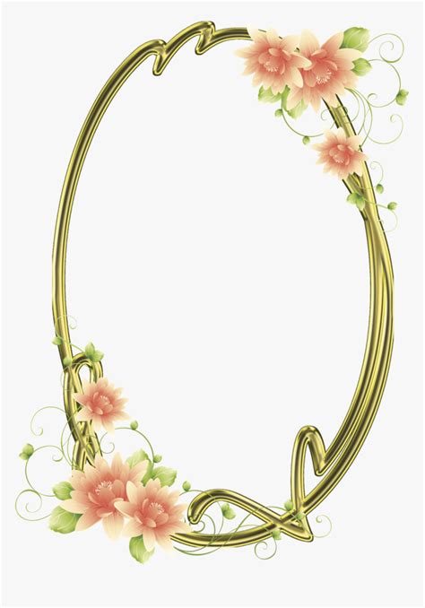 Transparent Oval Frame Png - Oval Flower Frame Png, Png Download ...