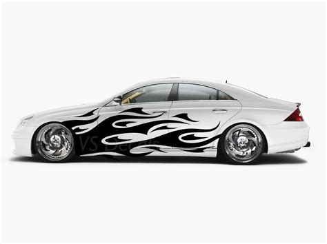 Car Side Body Graphics Sticker Flame Vinyl Decal any color fit any ...