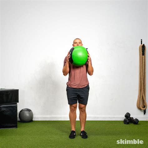 Medicine Ball Side Step Squat to Press - Exercise How-to - Skimble