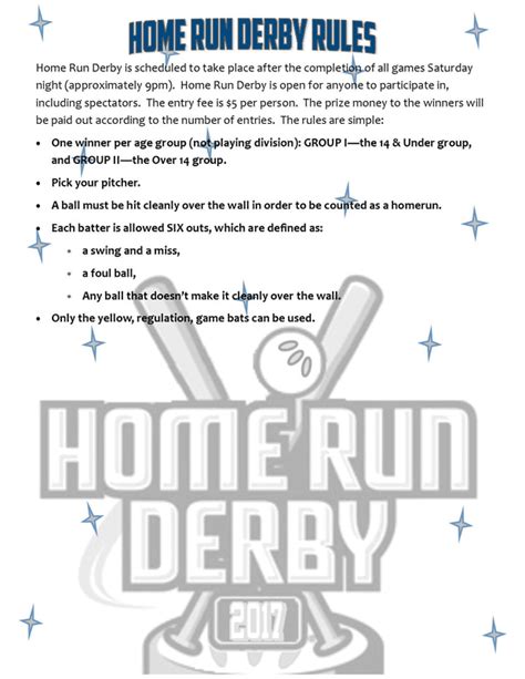 WBWS HOME RUN DERBY Rules 2017 - Wiffle Ball Park