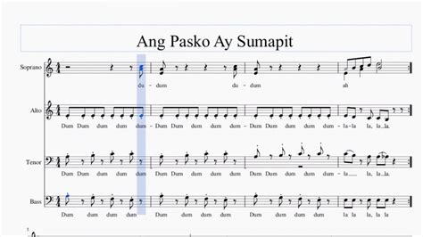 Ang Pasko ay Sumapit Acapella SATB Chords - Chordify