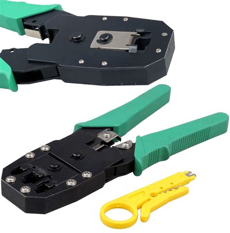 RJ45 Crimping Tool Cat5e Cat6 Cat7 Network Ethernet Cable Crimp Cutter ...