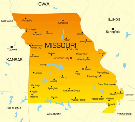 Missouri Map - Guide of the World