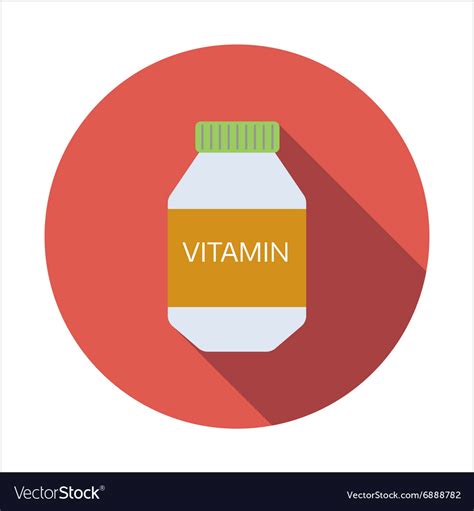 Vitamin flat icon Royalty Free Vector Image - VectorStock