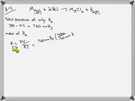 A 0.040 g piece of magnesium is placed in a beaker of hydrochloric acid ...