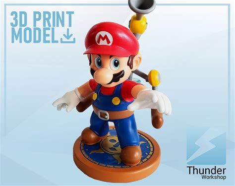 Super Mario Sunshine 3D Printable Statue Thunder Workshop - Etsy