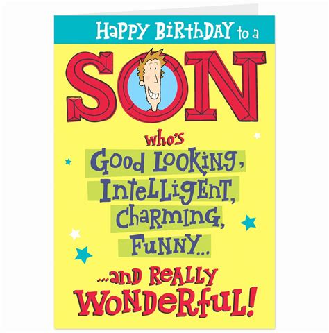 Printable Birthday Cards For Son - Printable Templates Free