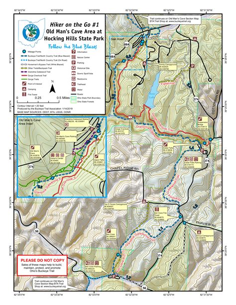 Hocking Hills State Park Trail Map - Crabtree Valley Mall Map