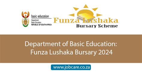 Department of Basic Education: Funza Lushaka Bursary 2024 - Jobcare