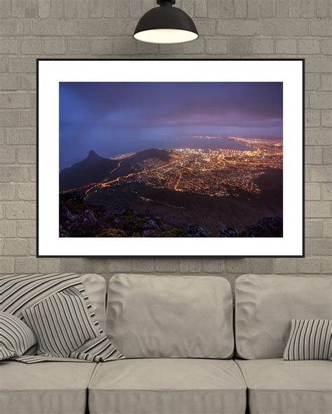 Cape Town Night View South Africa Photography South Africa - Etsy