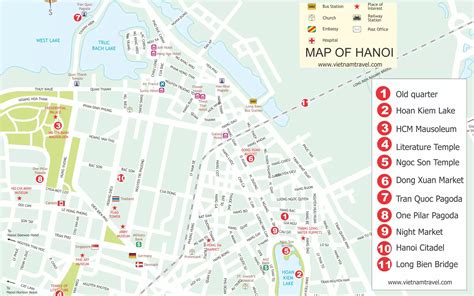 Hanoi Travel Maps - Tourist Map of Hanoi, Vietnam