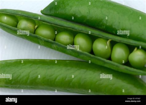 Green Peas in a Pod Stock Photo - Alamy