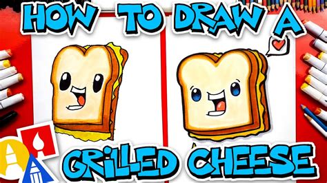 How To Draw A Funny Grilled Cheese Sandwich - YouTube