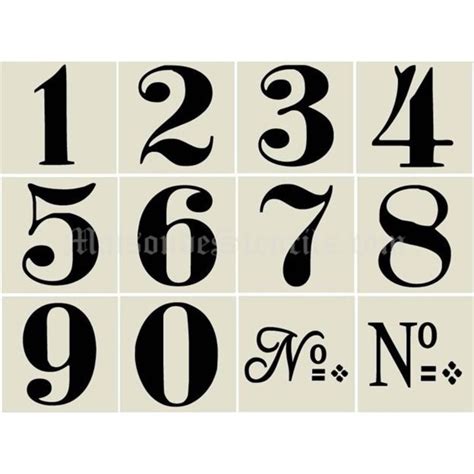 Pin by Lauren Arrington Runyon on wants... | Stencils, Vintage numbers ...