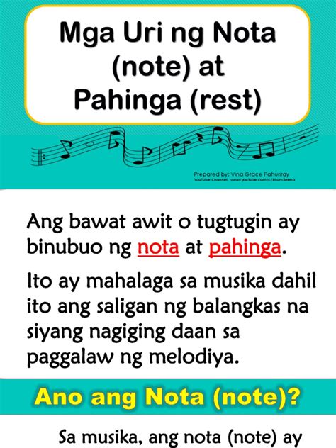 Pagkilala Sa Nota at Pahinga | PDF