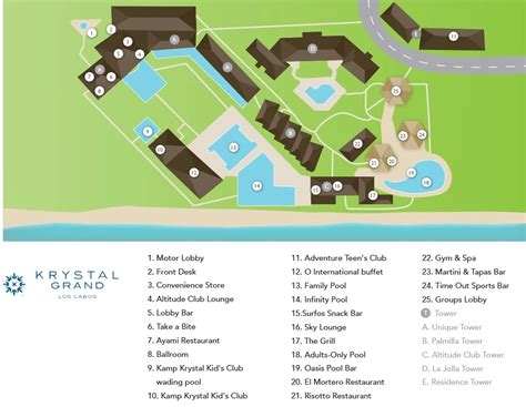 Resort Map | Krystal Grand Los Cabos | Los Cabos, Mexico