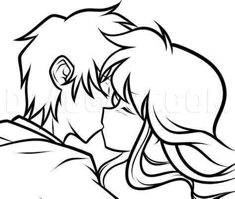 Pin on Drawings of couple kissing