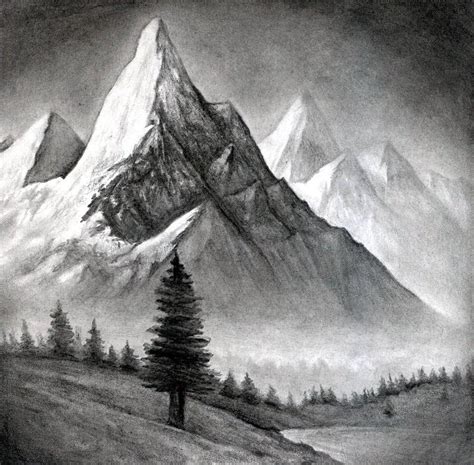 Mountains Drawing by Jay Greig - Fine Art America