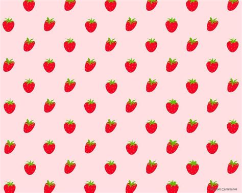 Aesthetic Wallpaper Strawberry Cow Print