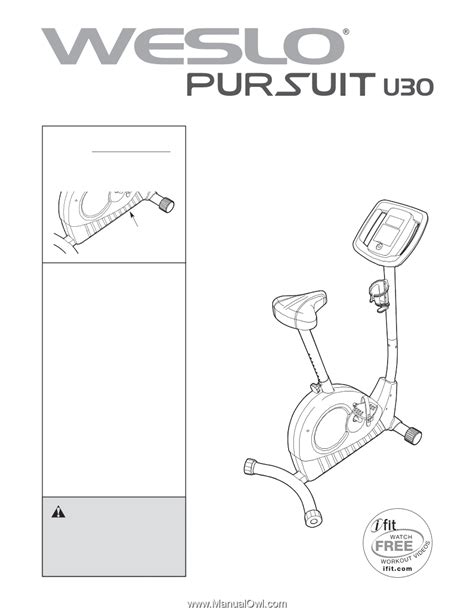 Weslo Pursuit U30 Bike | English Manual