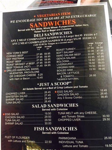 Menu at Harold's New York Deli restaurant, Edison, King Georges Post Rd