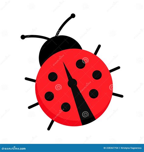 Ladybug or Ladybird Cute Vector Graphic Drawing Stock Vector ...