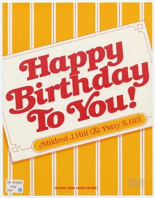 Coletar 46+ imagem patty hill happy birthday to you - br.thptnganamst ...