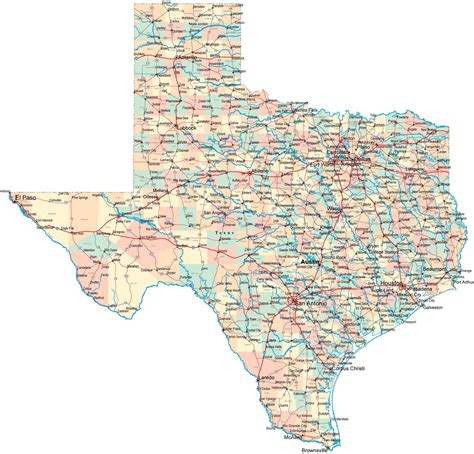 Large Texas Maps for Free Download and Print | High-Resolution and ...