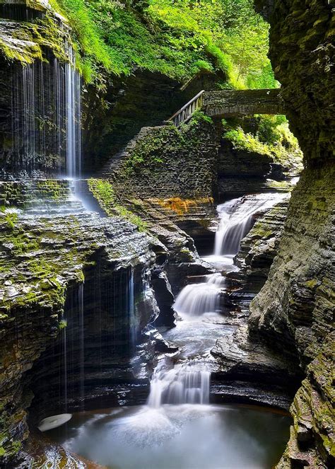 Watkins Glen State Park Feature Falls Photograph by Frozen in Time Fine ...