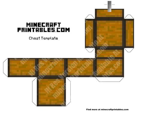 Chest - Minecraft Chest Printable Papercraft Template | Business for ...