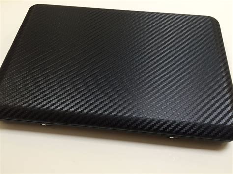 Black Carbon Fiber Laptop Skin Notebook Decal Vinyl Sticker Lid For up ...