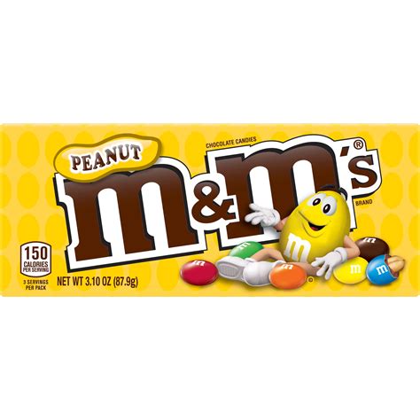 M&M's Peanut Milk Chocolate Candy Theater Box - 3.1 oz Box - Walmart.com