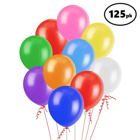 Assorted Color 12 inch Party Balloons Perfect for Kids Birthday Parties ...