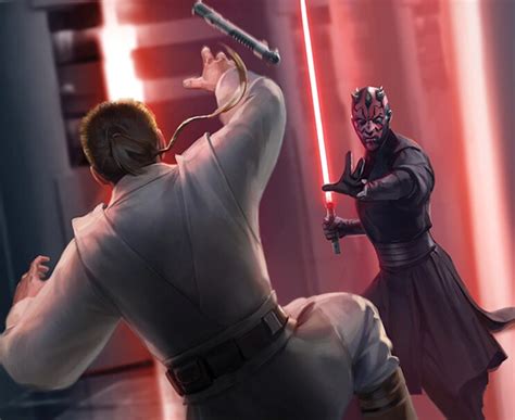 All the fights between Darth Maul vs. Obi-Wan Kenobi - Star Wars ...