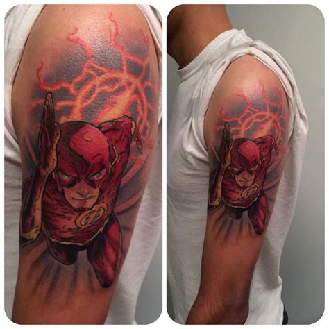 Flash tattoo, color tattoo. DC comics, superhero. | Superman tattoos ...