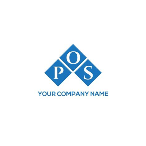 POS letter logo design on WHITE background. POS creative initials ...