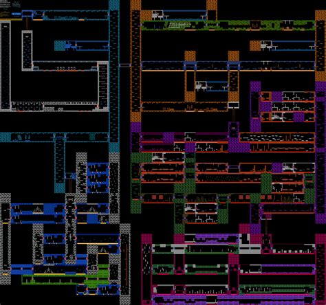 Metroid - All of Planet Zebes - Nintendo NES Map BG