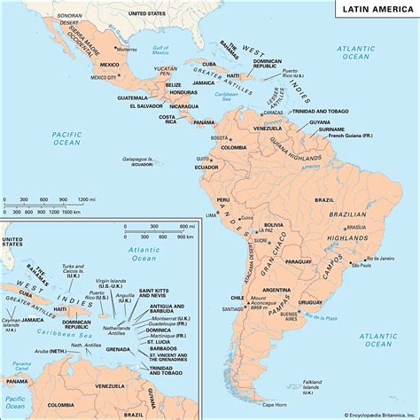 Map Of Caribbean Islands And South America – The World Map