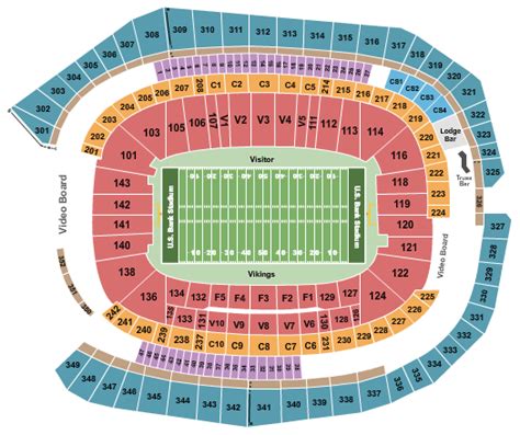 Minnesota Vikings Seating Chart | US Bank Stadium | ProFootballTickets.com